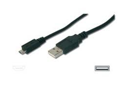 DIGITUS cable USB micro-USB 5-pol. B-male > USB A-male [1,8 m] (AK-300127-018-S)