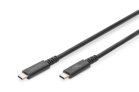 Digitus USB 4.0 connection cable Type-C to Type-C max. resolution 8K 30Hz PD3.0 40Gbits/s 0.8m b NS (AK-300343-008-S)