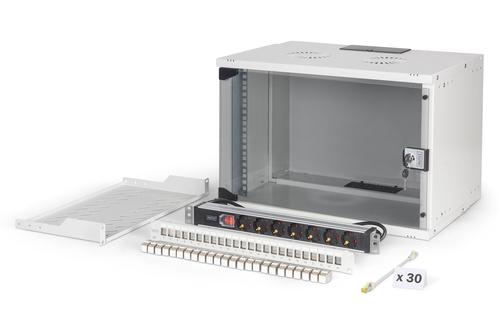 DIGITUS 19 network bundle 7U cabinet and equipment gr SOHO Pro version unmounted NS (DN-49202-SET)
