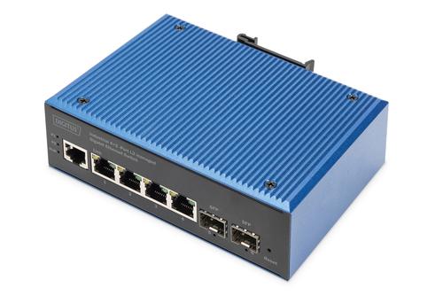 DIGITUS Ind. 4+2-Port L2 managed Gigabit Ethernet Switch 4xGE RJ45 + 2 SFP Port IN (DN-651154)