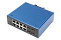 DIGITUS Industrial 8 +4-Port Gigabit Ethernet Switch 8xGE RJ45 + 2 SFP+ Port IN