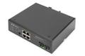 DIGITUS Industrial Gigabit Ethernet PoE+ Switch 4-port PoE + 2-port SFP 802.3at DIN rail IN