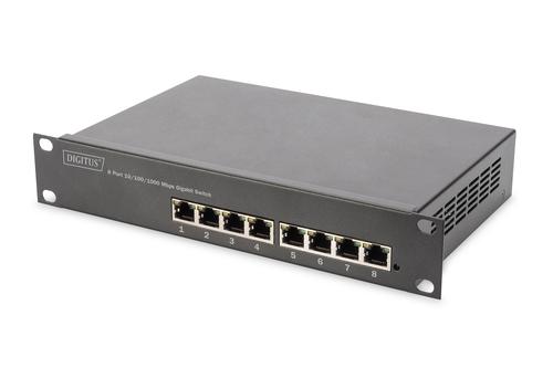 DIGITUS L2 managed Gigabit Ethernet PoE Switch 8-port PoE 10 inch 80W PoE budget IN (DN-95331)