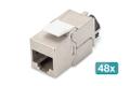 DIGITUS CAT 6A Keystone Jack shielded 48 pcs. tool free connection