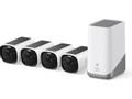 EUFY Anker EufyCam 4x E40 overvåkningskamera (HomeBase S380) 2K QHD med MaxColor Vision™, SolarPlus™ 2.0, intelligent identifikasjon, IP66