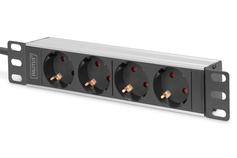 Digitus Socket Strip for Rack 4st 4 x strøm CEE 7/7