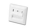 DIGITUS FACEPLATE FOR KEYSTONE JACKS 3X RJ45 IN IN