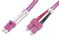 DIGITUS FO Cable 50/125µ. OM4. LC/SC. Purple. 1.0m