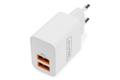 DIGITUS USB Charger 2xUSB-A 15W 2x24A white NS