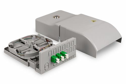 DIGITUS Ftth Home Distribution Unit. 3 x LC/APC Duplex OS2. IP54. Splice ready (DN-949103)