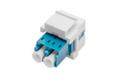 DIGITUS Fiber LC-duplex coupler SM for keystone panel OS2 Color blue incl. keystone frame IN