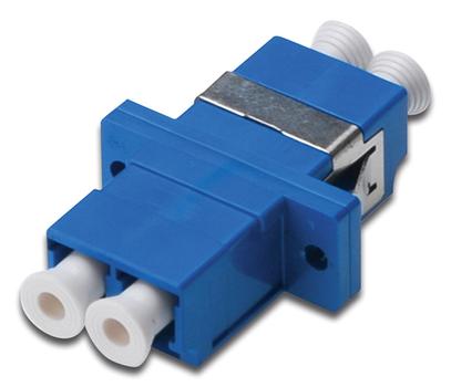 DIGITUS FO coupler Duplex LC to LC SM OS2 Blue ceramic sleeve polymer housing incl. screws NS (DN-96007-2)