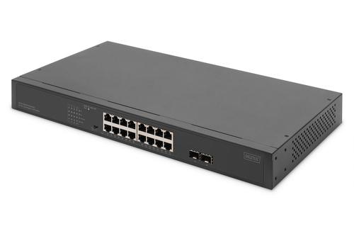 DIGITUS 16-Port Gigabit + 2-Port Gigabit SFP Unmanaged PoE Switch IN (DN-95347-2)