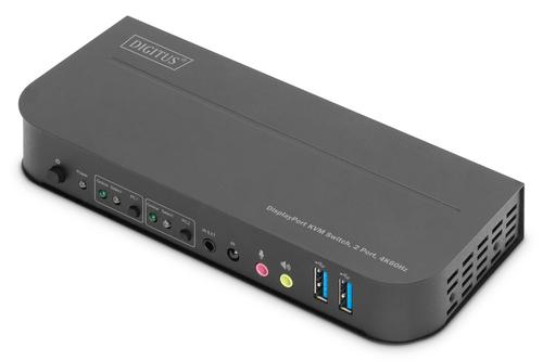 DIGITUS KVM Switch, 2x1  DP, DP/HDMI Out,USB 4Kx2K, @60Hz (DS-12850)