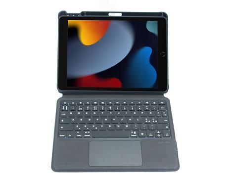 4smarts iPad Air 13" 2-i-1 Tastaturdeksel (grå) Nordisk layout, bakgrunnsbelyst,  passer til iPad Air 13" (M2) (P496608NC)