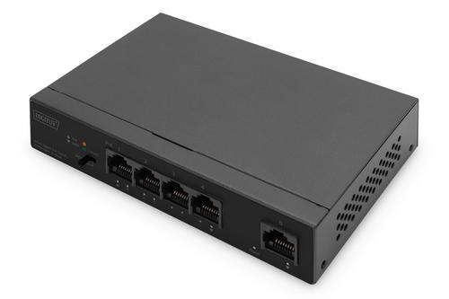 DIGITUS 4+1 Port Ethernet Unmanaged PoE Switch 4 Port PoE MDI/MDIX IEEE802af at IN (DN-95330-1)