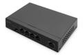 DIGITUS 4+1 Port Ethernet Unmanaged PoE Switch 4 Port PoE MDI/MDIX IEEE802af at IN