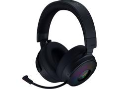 RAZER Kraken V4 Pro trådløst gaming headset (sort) OLED Control Hub, RGB, 2.4 GHz, Bluetooth, USB, 3,5mm