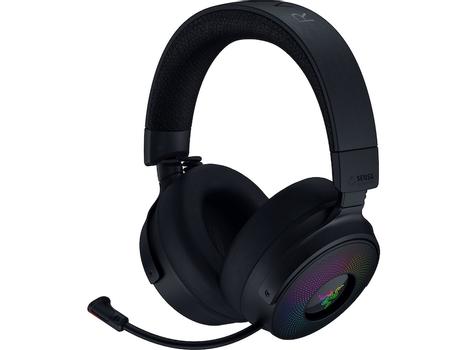 RAZER Kraken V4 Pro Wireless gaming headset (svart) OLED Control Hub, RGB, 2.4 GHz, Bluetooth,  USB, 3.5mm (RZ04-05160100-R3M1)