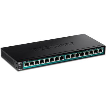 TRENDNET 16-PORT GIGABIT POE+ SWITCH FANLESS DESIGN CPNT (TPE-TG161H)