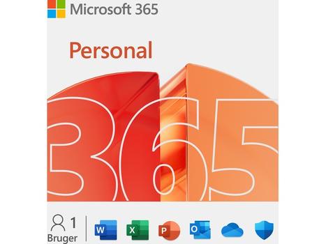 MICROSOFT M365 Personal Danish Subscription P10 EuroZone 1 License Medialess 1 Year (QQ2-01726)