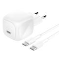 BELKIN 45W USB PD Wall Charger with PPS, WHT w/ 1m 3aMP PVC C-C Cable