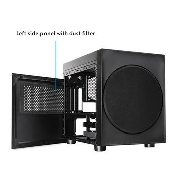 CHIEFTEC M-ATX Cube, 20cm PWM Fan, Black (CI-03B-OP)