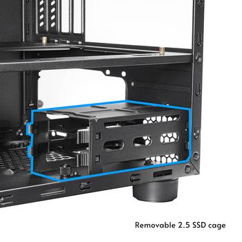 CHIEFTEC M-ATX Cube, 20cm PWM Fan, Black (CI-03B-OP)
