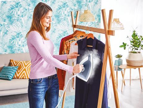 TEFAL Express Optimal Blue SV4110E0 dampstasjon 1,2L vanntank 2200W Konstant damp 110 g/min, Boost 240 g/min, Damptrykk 5 bar, Anti-kalk (SV4110E0)