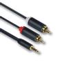 MERCODAN PRO Minijack-RCA 1,0m, ULTRA SOFT, 3,5mm - 2x Phono, skærmet kabel han:han