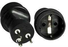 MERCODAN Schuko stik/ DK han, Sort