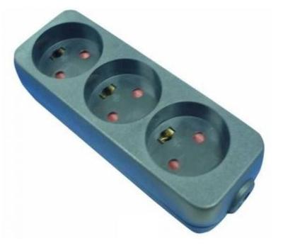 MERCODAN EL-stikdåse med 3 udtag  (980901)