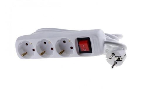 MERCODAN schuko stikdåse, 3 udtag m.  (503800026)