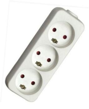 MERCODAN EL-stikdåse med 3 udtag  (980215)