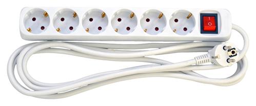 MERCODAN 6-stikdåse schuko, m.  (503800010)