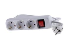 MERCODAN 3-stikdåse schuko, m. 