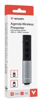 VERBATIM Agenda Wireless Presenter with Red Laser Pointer (32366)