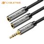 CABLETIME Minijack Y splitter, 3,5mm, 