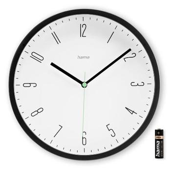 HAMA capri wall clock 25cm    black (185882)