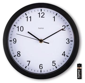 HAMA elba wall clock 25cm     black (185865)