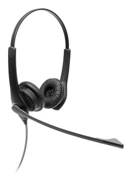 JABRA a BIZ 1100 Duo - Headset - on-ear - wired - 3.5 mm jack - black - academic - Certified for Microsoft Teams, Zoom Certified (1159-0139-EDU)