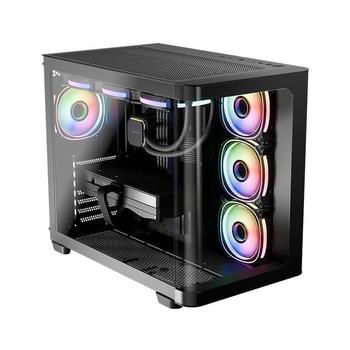 LC POWER Computer Case Midi Tower Black (LC-8001B-ON)