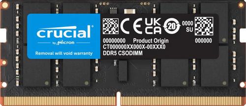 CRUCIAL - DDR5 - modul - 16 GB - SO DIMM 262-pin - 3200 MHz / PC5-51200 - CL52 - 1.1 V - klockad - on-die ECC (CT16G64C52CS5)