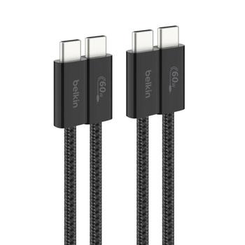 BELKIN USB-C TO USB-C Cbl 60W 2.0 BRAIDED SOFT (BBD008HQ05BK2PK)