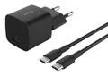 BELKIN 25W USB PD Wall Charger with PPS, BLK w/1m C-C Cable