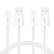 BELKIN A-LTG Cbl BRAIDED SOFT 1.5m WHT/WHT 2PK