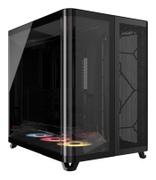 CORSAIR AIR 5400 RS-R ARGB trekammers midi-tårn (svart) Mini-ITX/Micro-ATX/ATX/E-ATX (305mm x 277mm), herdet glass