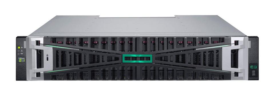 Hewlett Packard Enterprise HPE Modular Smart Array 2072 32Gb Fibre Channel SFF Storage - Halvledarenhet/ hårddisk-array - 3.84 TB - 24 fack (SAS-3) - SSD 1.92 TB x 2 - 32Gb Fibre Channel (extern) - kan monteras i rack - 2U (S3T81A)