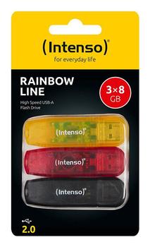 INTENSO Rainbow Line 3 Pack Usb Stick  (3502463)