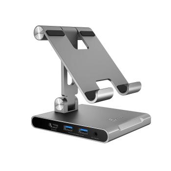 J5 CREATE MULTI-ANGLE STAND WITH DOCKING STATION FOR IPAD PRO SPACE GREY ACCS (JTS224-N)